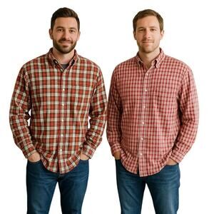 Vintage Abercrombie & Fitch Plaid Button-Down Shirt Bundle 2 Men’s L Classic Fit